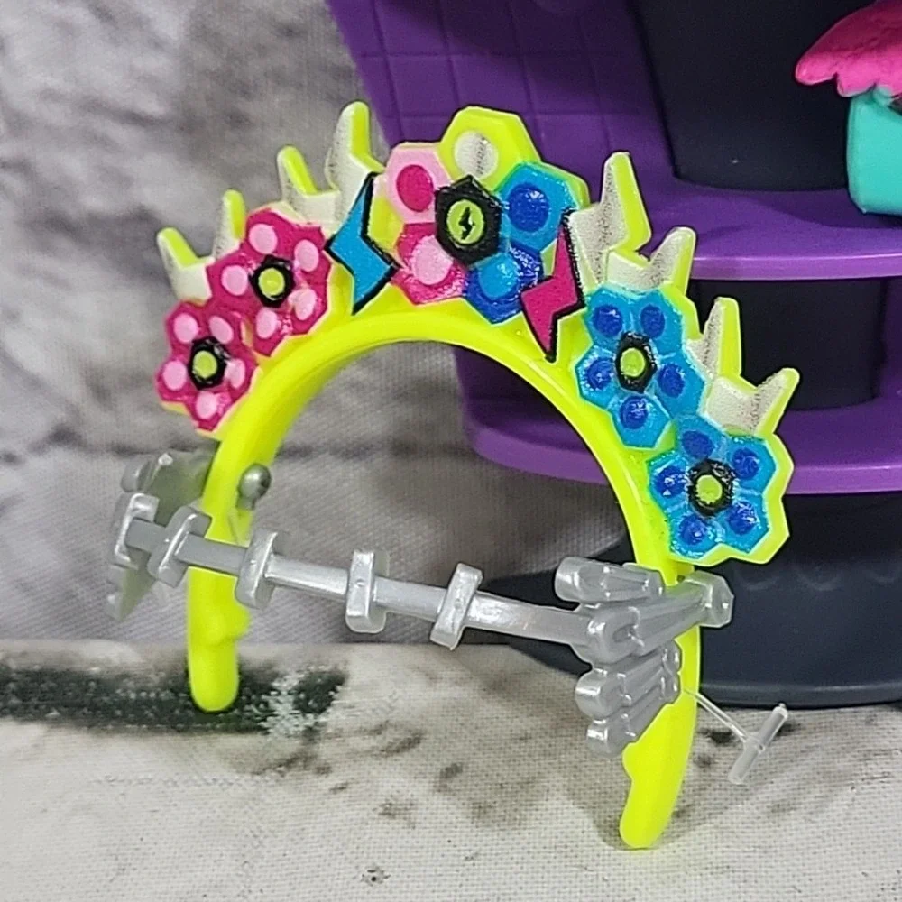 Monster High Doll Accessories Lot Vanity Bolt Headband‎ Flower Crown Coffe Cup